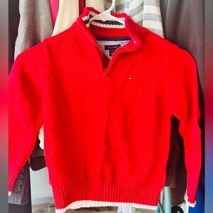 Tommy Hilfiger Men's Vibrant Red Zip-Up Sweater
